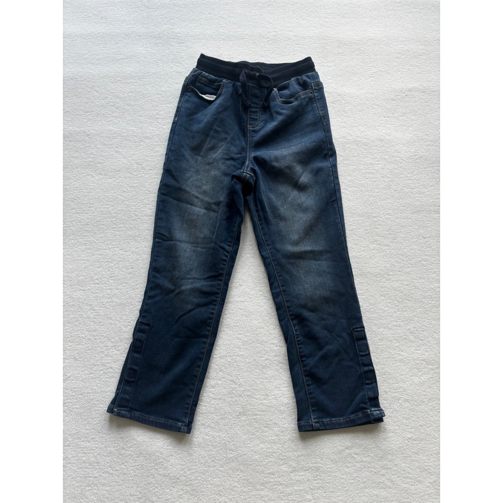 Sonoma Adaptive Jeans Kids Small Blue Elastic Waist Hook‎ and Loop Leg Openings